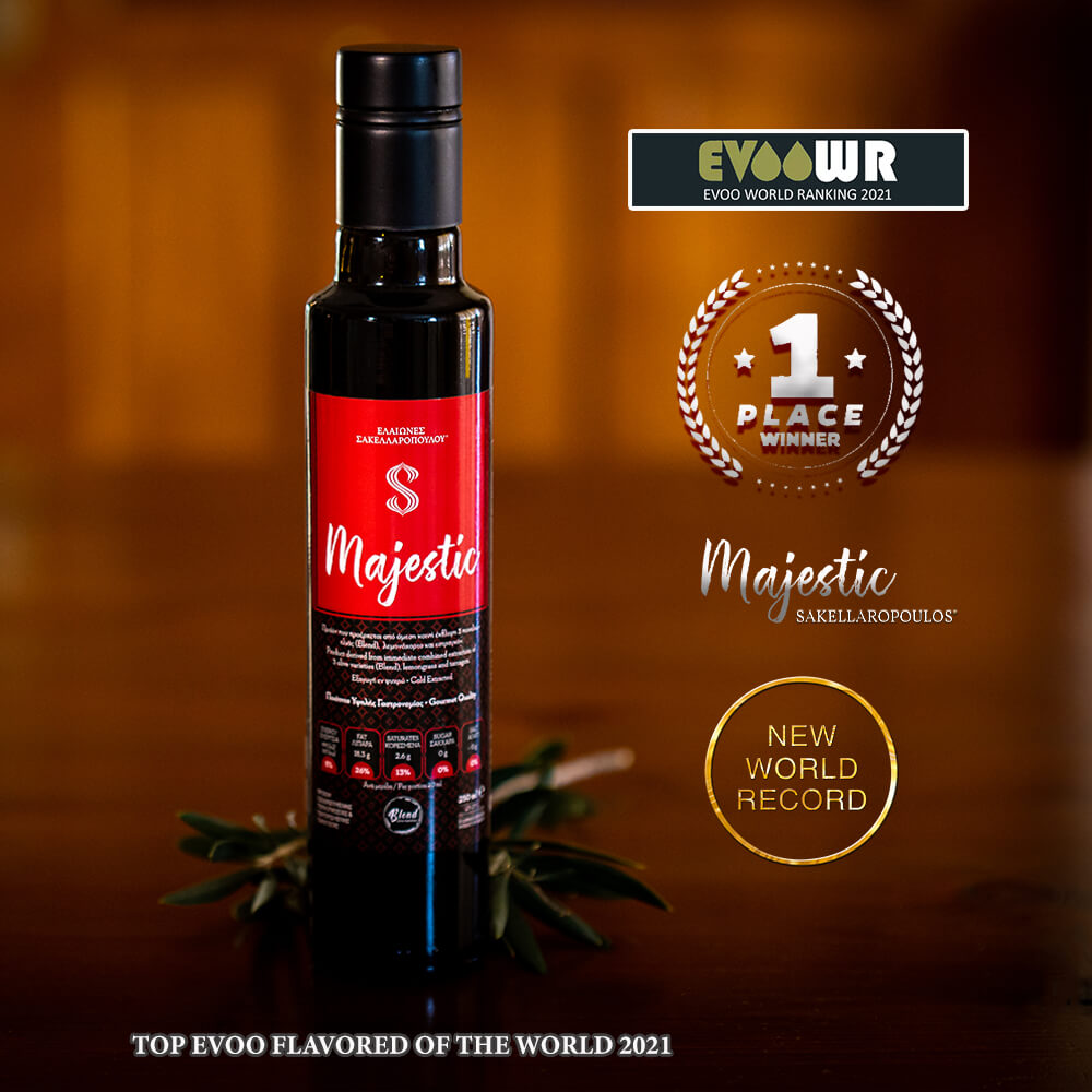 majestic blend evoo καλύτερο αρωματικό ελαιόλαδο παγκοσμίως 2021