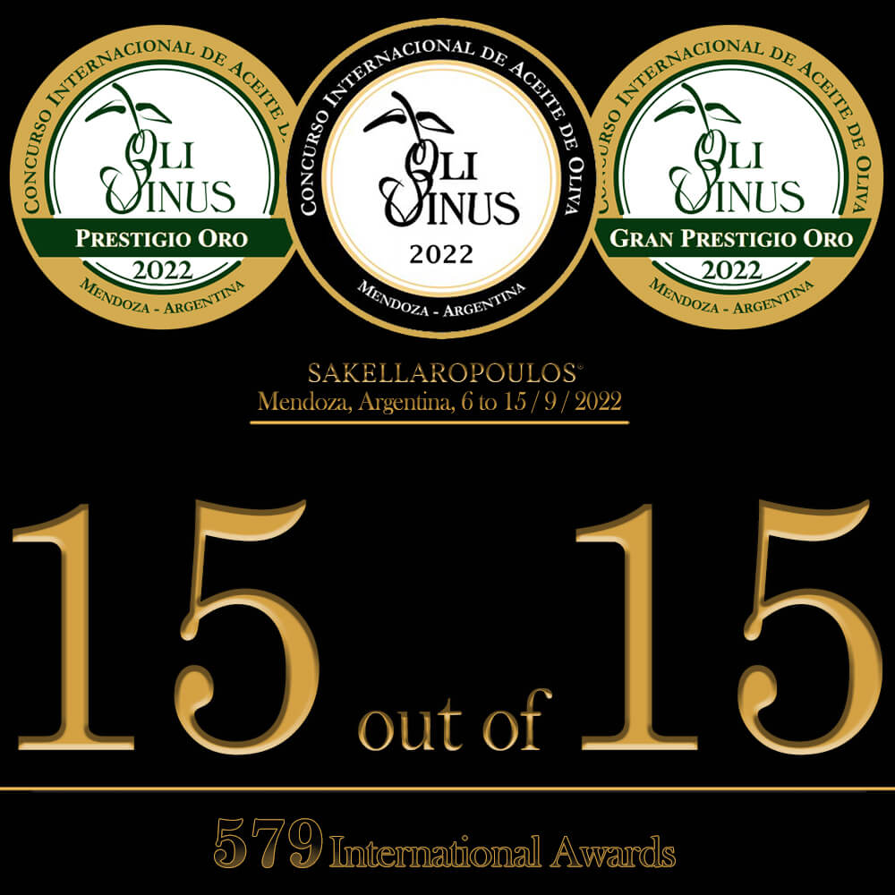 Olivinus 2022 Argentina olive oil competition Sakellaropoulos organic Farms gold awards record Greece