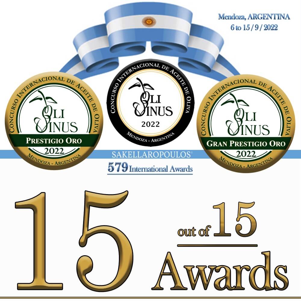 OLIVINUS 2022 Record international olive oil compeition Greece ARGENTINA