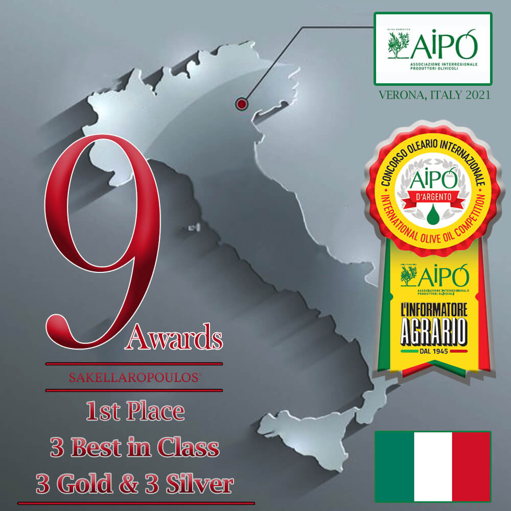 aipo d argento 2021 διεθνής διαγωνισμός ελαιολάδων ιταλία βερόνα
