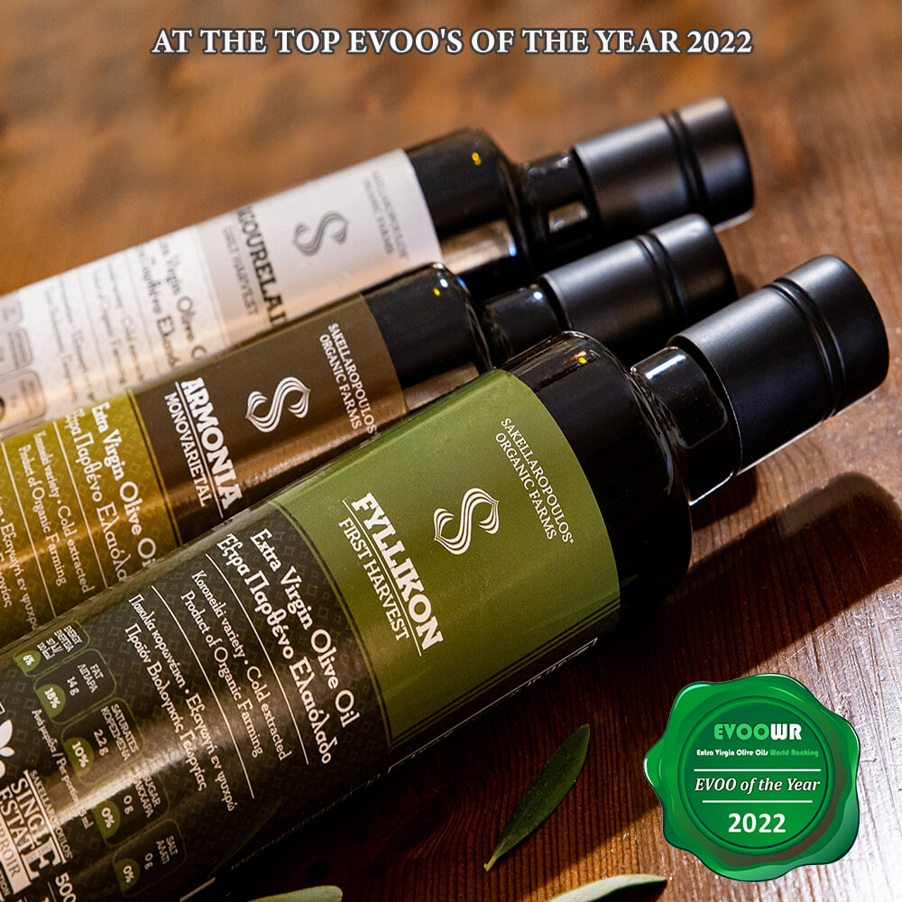 Sakellaropoulos organic farms olives olive oil world record best olive oil 2022 flavored gourmet evoowr masterpiece blend gourmet