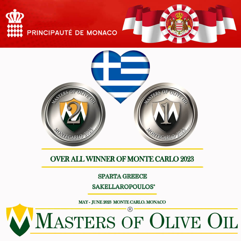 Masters of olive oil 2023 διεθνής διαγωνισμός ελαιολάδων Μονακό