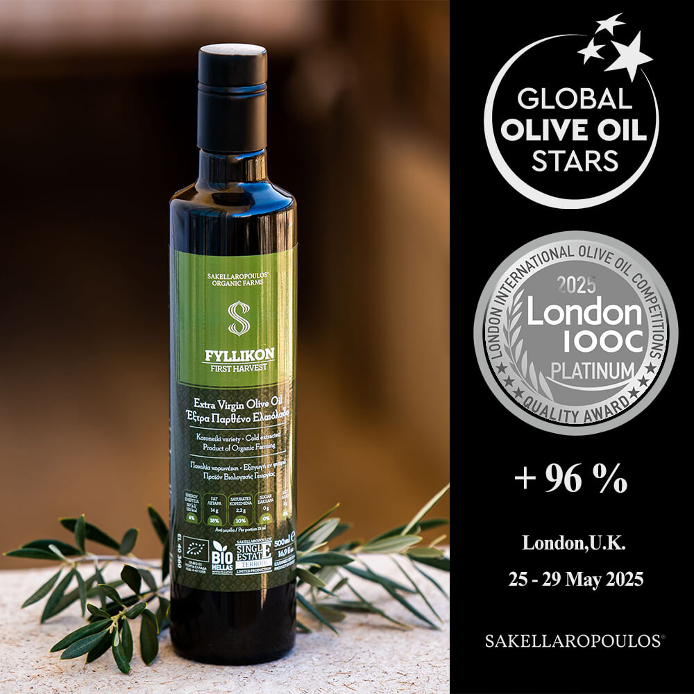 London IOOC 2025 record Greece olive oil best FYLLIKON First Harvest platinum extra virgin quality