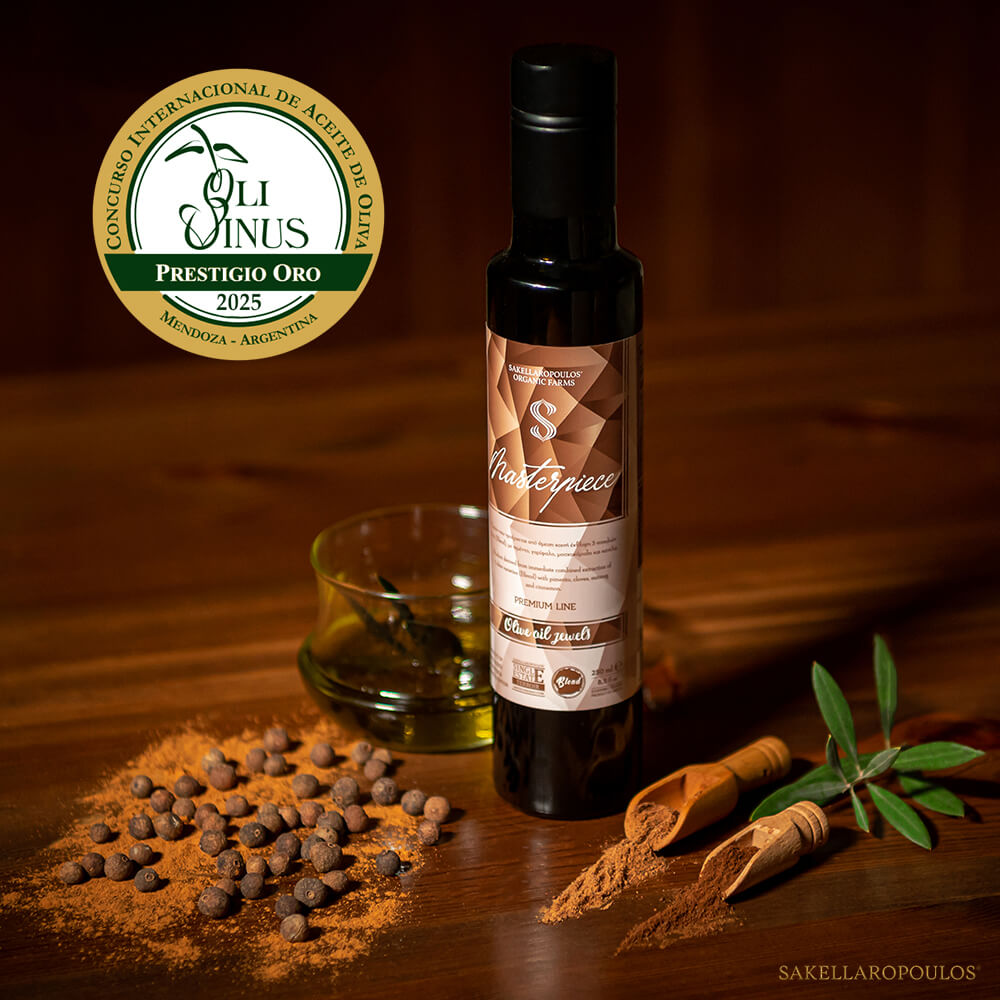 Olivinus 2025 Record olive oil awards Armonia EVOO Sparta Greece Masterpiece Blend Evoo