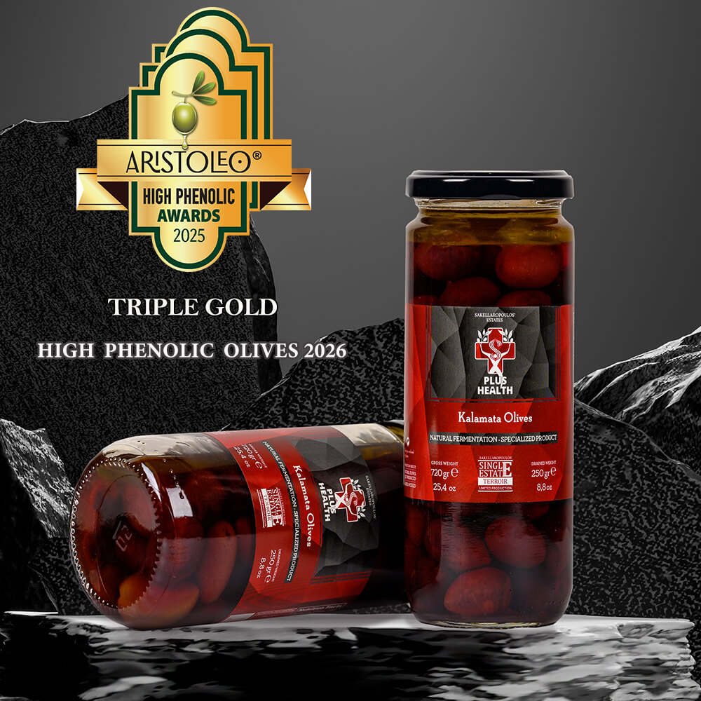 Aristoleo High Phenolic awards υψηλές πολυφαινόλες βραβεία 2026 ελιές Plus Health ρεκόρ Καλαμών