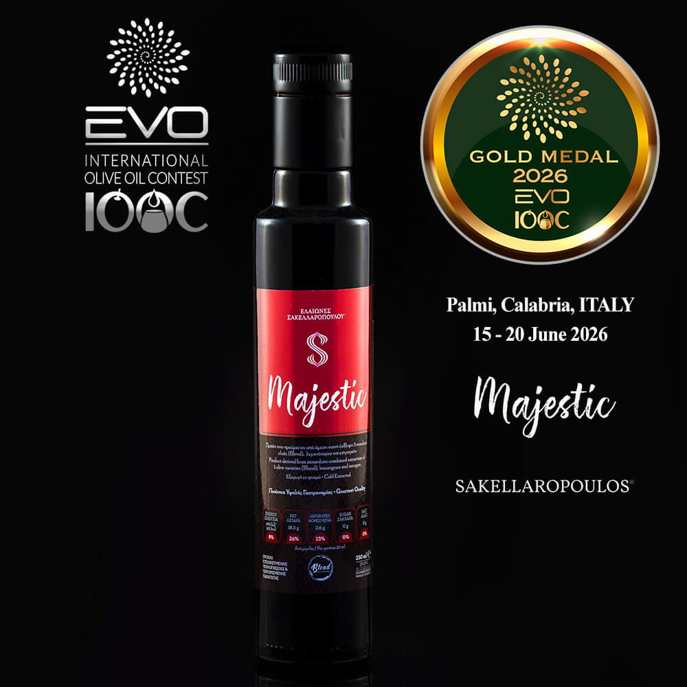 evo iooc 2026 Majestic blend evoo flavored gourmet Greece GOLD award