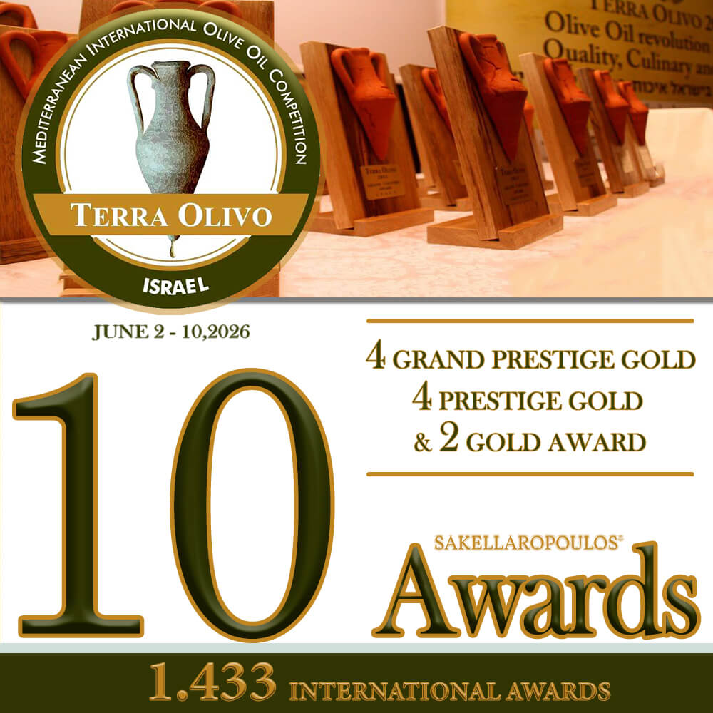 TERRAOLIVO 2026 Record international olive oil compeition Greece Israel Grand Prestige Gold