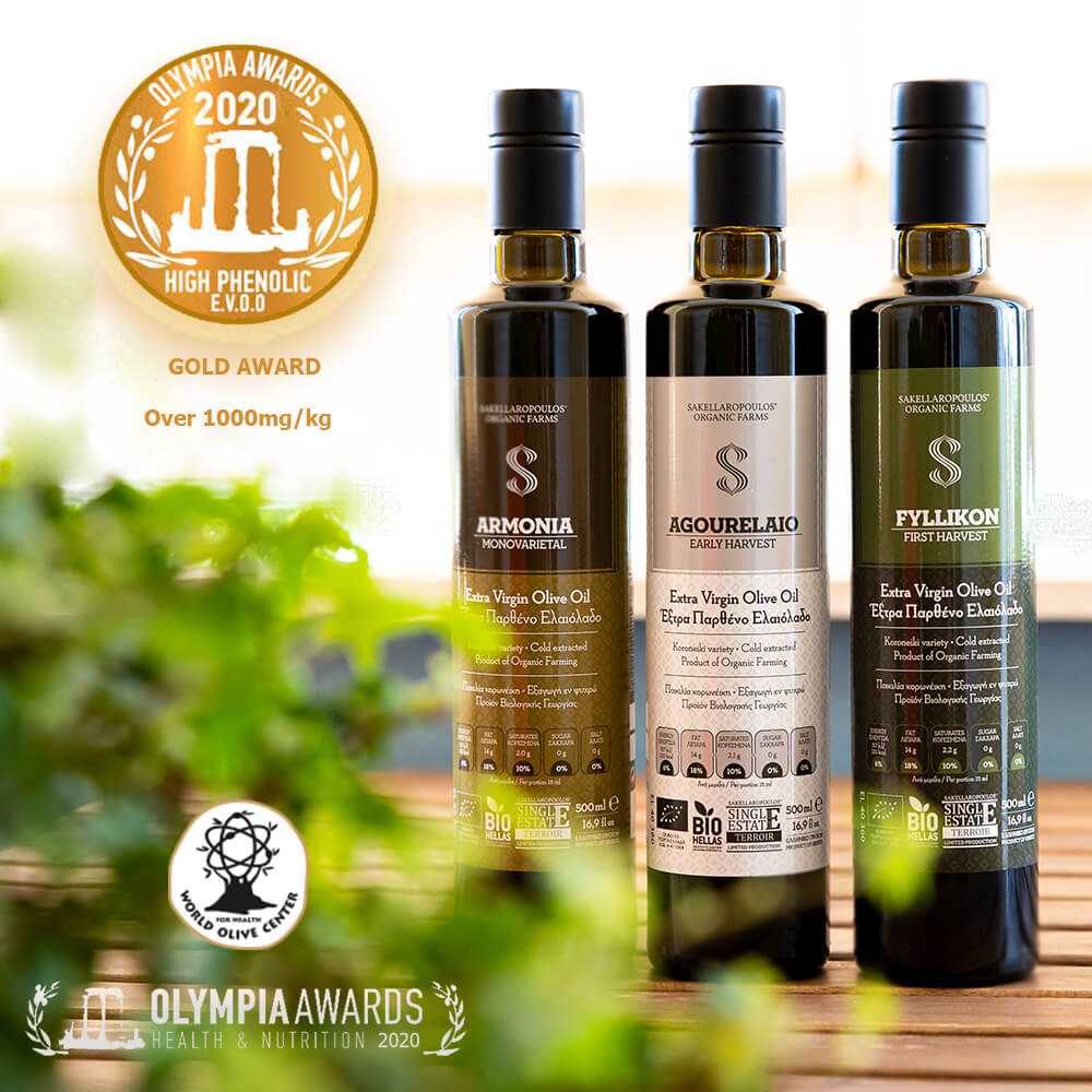 Olympia Award health and nutrition polyphenol evoo awards 2020 oleocanthal high