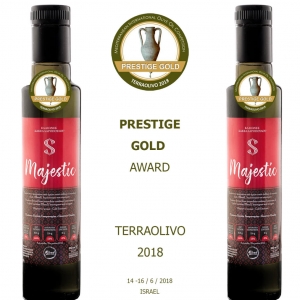 Ένα ακόμη ΧΡΥΣΟ ΒΡΑΒΕΙΟ PRESTIGE για το Majestic flavored blend evoo και τους «Ελαιώνες Σακελλαρόπουλου»