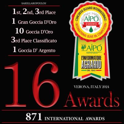 Outstanding distinctions in Verona, Italy for Sakellaropoulos Organic Farms