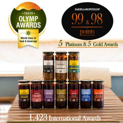 OLYMP Taste Awards 2026: Μόνο πλατίνα και χρυσός για τους ελαιώνες Σακελλαρόπουλου
